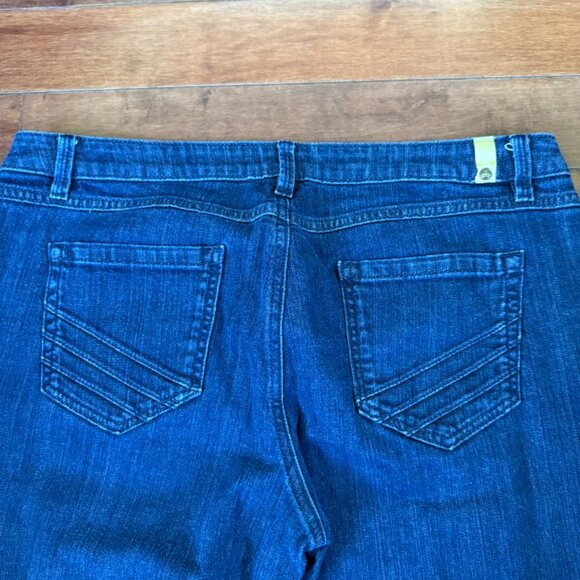 Lauren Conrad Woman’s Blue Denim Dark Wash Skinny Jeans w/ rolled cuffs, size 14 - Picture 9 of 9